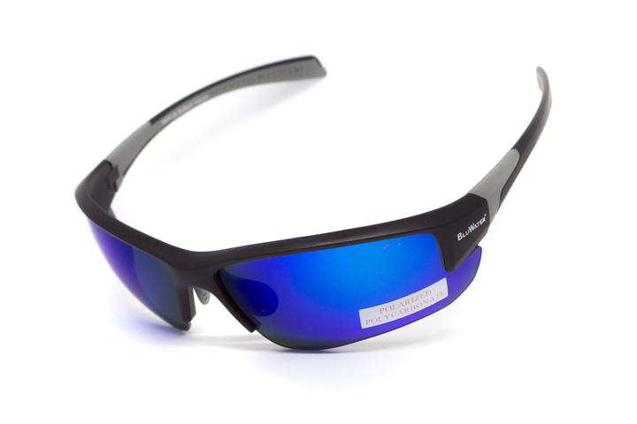 Очки поляризационные защитные BluWater Samson-3 Z87.1 Polarized (G-Tech™ blue), зеркальные синие - изображение 1