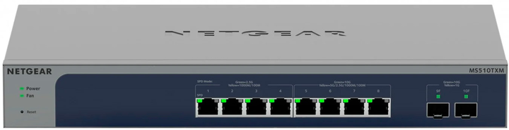 Комутатор Netgear MS510TXM Multi-Gigabit/10g Ethernet Smart Managed Pro (MS510TXM-100EUS) - зображення 1