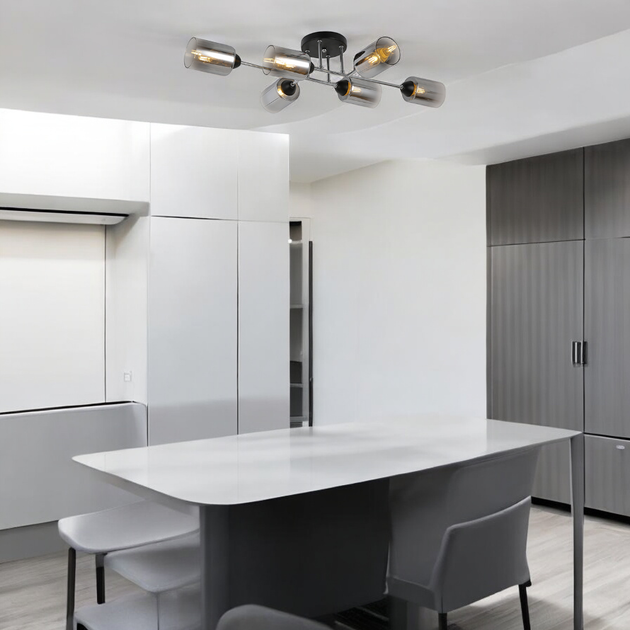 Люстра Wunderlicht Е27 6x60W OM8149-46 для кухни, спальни, гостинной - изображение 2