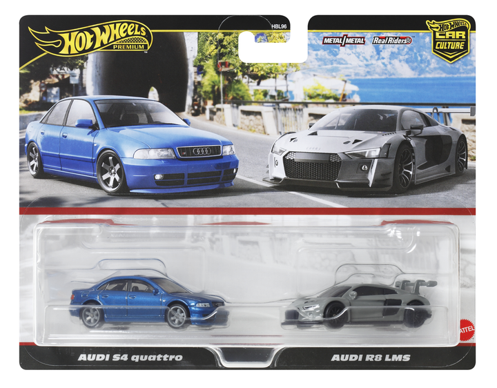 Zestaw Hot Wheels Premium Car Culture Audi S4 Quattro i Audi R8 LMS 2-pak pojazdów (194735291762) - obraz 1