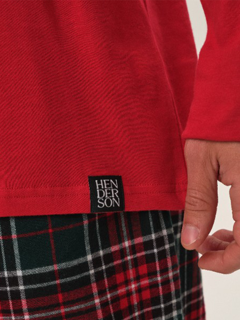 Piżama męska z długimi spodniami i długim rękawem Henderson 41914-33X 3XL Czerwona (5903972331330) - obraz 7