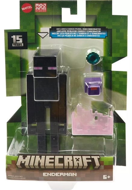 Zestaw Mattel Minecraft figurka 3.25" Enderman + akcesorium (194735194391) - obraz 1