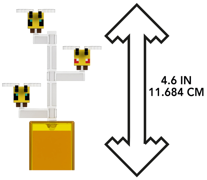 Набір Mattel Minecraft фігурка 3.25" Bees + аксесуари (194735194506) - зображення 4