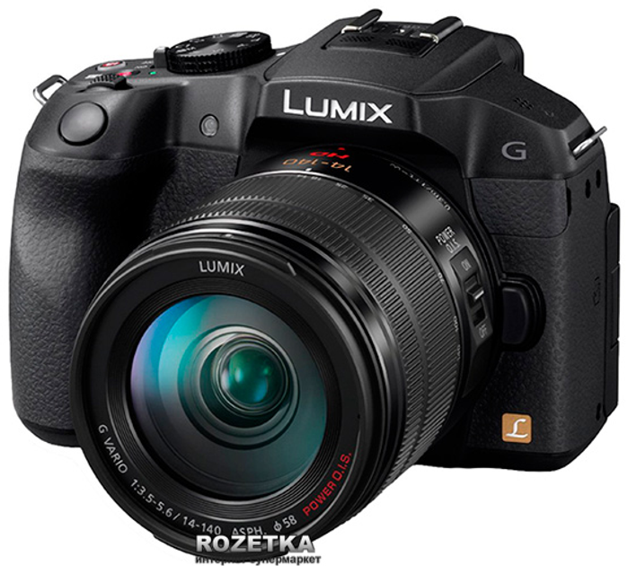 Panasonic DMC−G6 Фотоаппарат Panasonic Lumix DMC-G6 14-140mm Kit Black (DMC