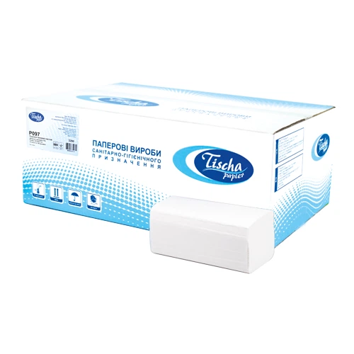 Рушники паперові BASIC Tischa Papier біла 100% целюлоза - Фото 1 Рушники паперові BASIC Tischa Papier біла 100% целюлоза - изображение 1