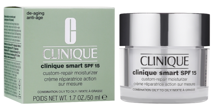 Крем для обличчя Clinique Smart Custom-Repair Moisturizer SPF15 для комбінованої шкіри, схильної до жирності 50 мл (020714682514) - зображення 2