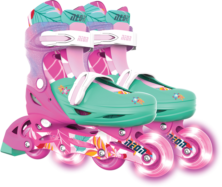 Роликовые коньки Neon Combo Цветы Размер 34-37 (NC49F4) - изображение 1