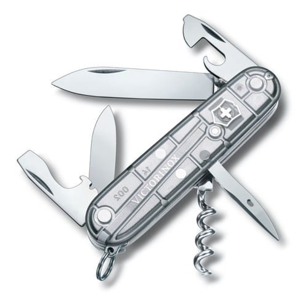 Нож Victorinox Spartan 91 мм/12 функ/прозрачный серебристый, блистер - изображение 1