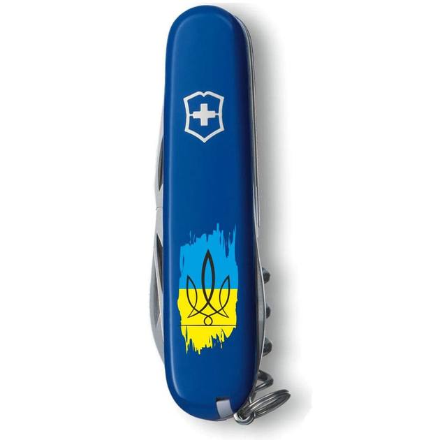 Нож Victorinox Spartan Ukraine 91мм/12функ/Трезубец фигурный на фоне флага/синий - изображение 2