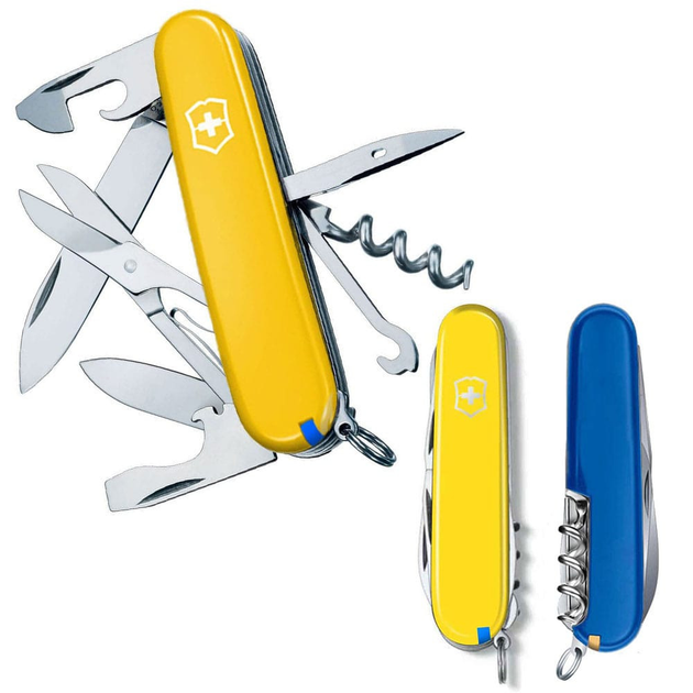 Ніж Victorinox Climber Ukraine 91мм/14функ/жовто-синій - зображення 1