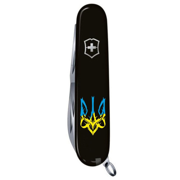 Нож Victorinox Spartan Ukraine 91мм/12функ/Трезубец готический сине-желтый/черный - изображение 2