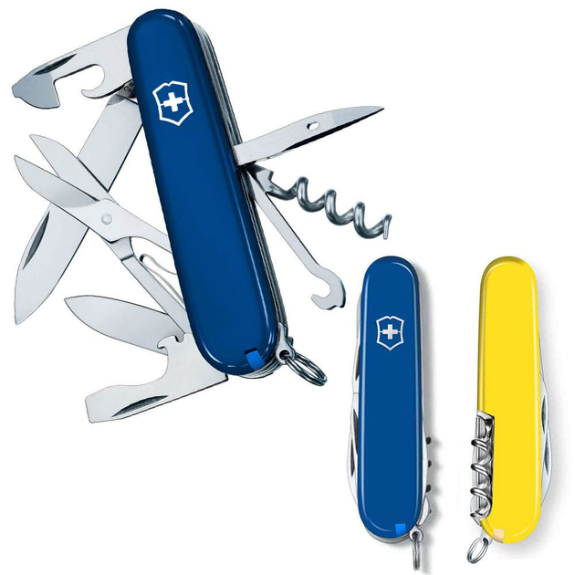 Нож Victorinox Climber Ukraine 91мм/14функ/сине-желтый - изображение 1