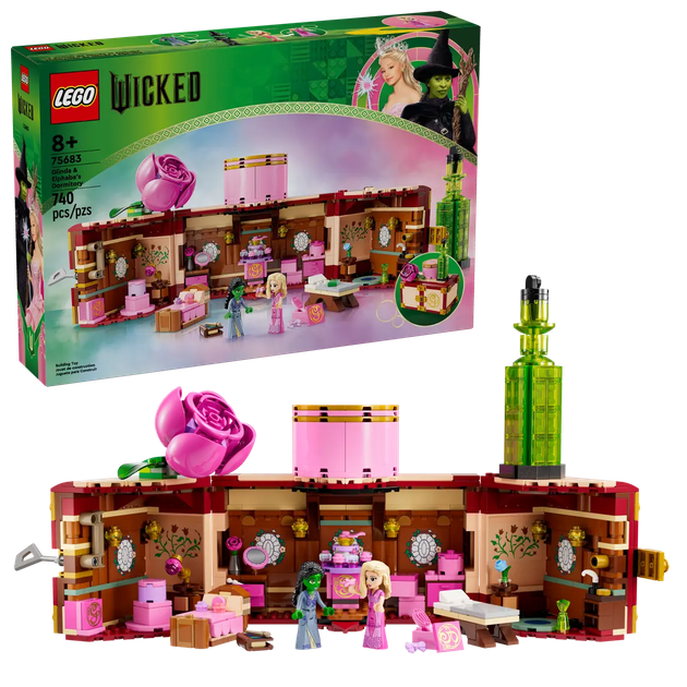 Конструктор LEGO Wicked Bright 2024 Общежитие Глинда и Элфаба 740 элементов (75683) - Фото 3 Конструктор LEGO Wicked Bright 2024 Общежитие Глинда и Элфаба 740 элементов (75683) - изображение 3