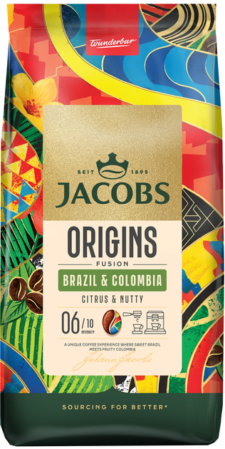 Акція на Кава в зернах Jacobs South America Blend 1 кг від Rozetka