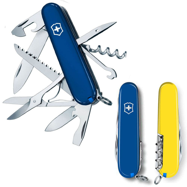 Нож Victorinox Huntsman Ukraine 91мм/15функ/сине-желтый - изображение 1