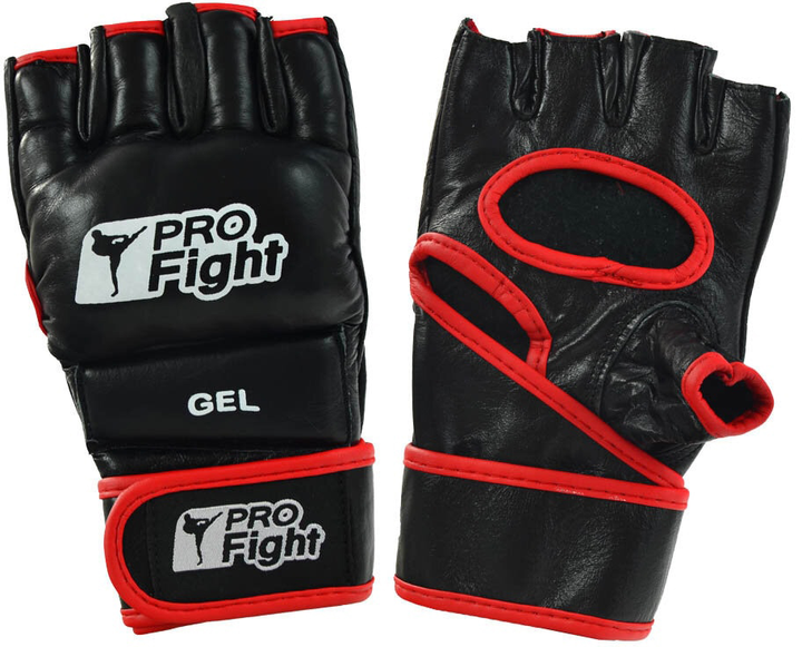 Rękawice Profight skóra MMA Gloves rozmiar XL Czarne (5902860631682) - obraz 1