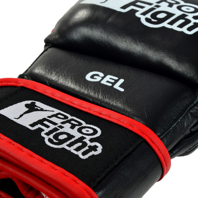 Rękawice Profight skóra MMA Gloves rozmiar XL Czarne (5902860631682) - obraz 2