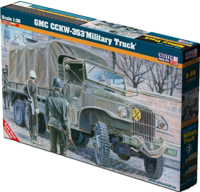 Модель військової вантажівки MisterCraft GMC E-98 CCKW-353 в масштабі 1:72 (5903852050986) - зображення 1