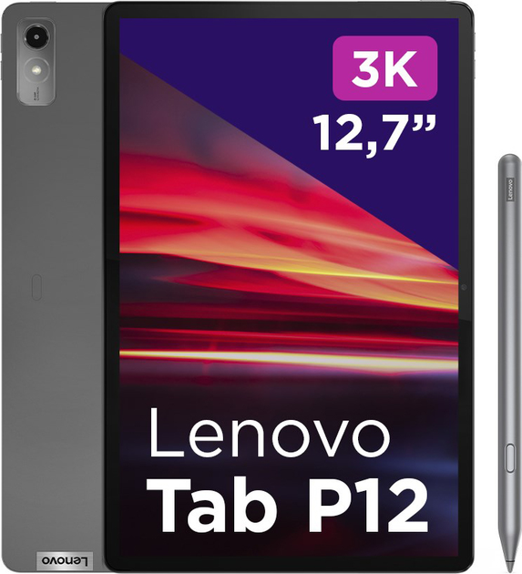 Планшет Lenovo Tab P12 Wi-Fi 128GB (ZACH0112SE) Storm Grey - зображення 1