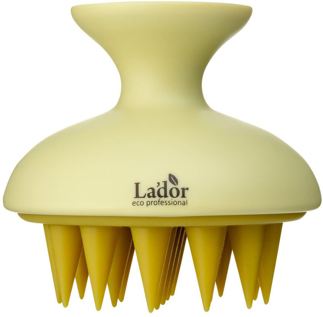 Масажна щітка для шкіри голови La'dor Scalp Massager Shampoo Brush Brown 70х70х70 мм (8809982980087) - зображення 1