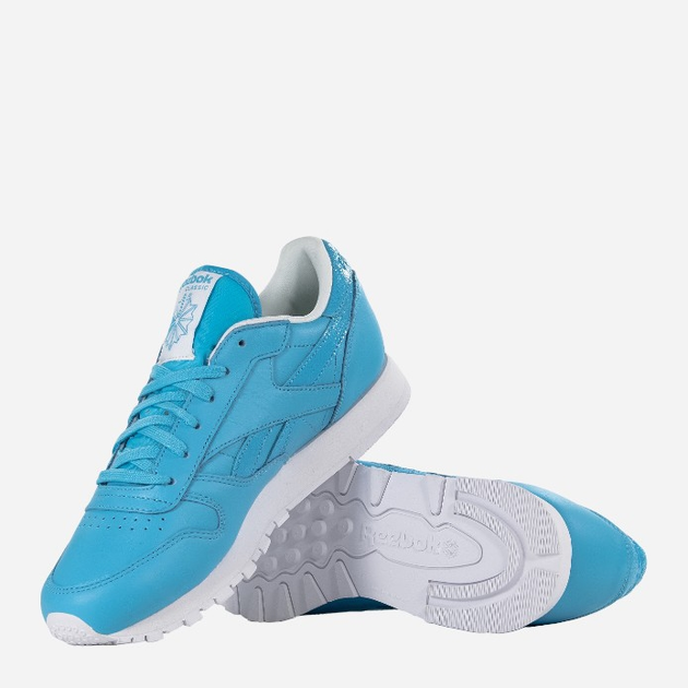 Жіночі кросівки Reebok Cl Lthr Seasonal II AR2804 38 Блакитні (4057282262318) - зображення 4