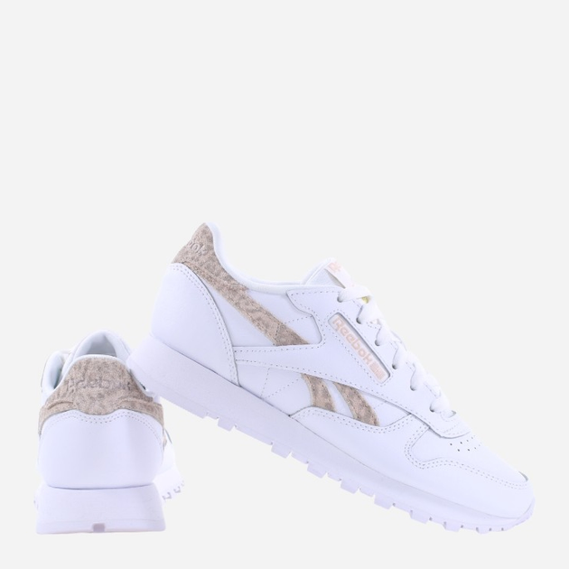 Buty sportowe damskie Reebok Classic Leather GY7173 37.5 Białe z brązowym i beżowym (4066749899561) - obraz 3