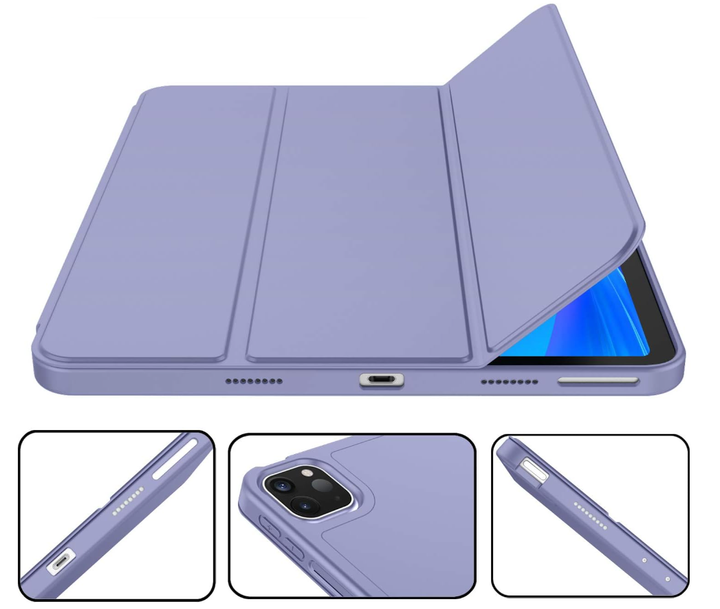 Чехол-книжка CDK для Apple iPad Pro 11" 4gen 2022 | Экокожа силикон Smart Case Слот Стилус (011190) (lavender grey) - Фото 7 Чехол-книжка CDK для Apple iPad Pro 11" 4gen 2022 | Экокожа силикон Smart Case Слот Стилус (011190) (lavender grey) - изображение 7