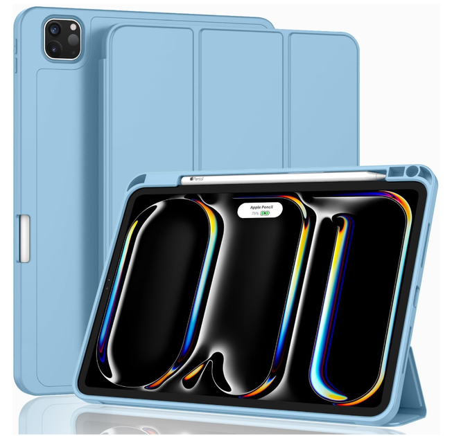 Чохол-книжка CDK для Apple iPad Pro 13" M5 2025 | Екошкіра силікон Smart Case Слот Стилус (017898) (white ice) - Фото 1 Чохол-книжка CDK для Apple iPad Pro 13" M5 2025 | Екошкіра силікон Smart Case Слот Стилус (017898) (white ice) - зображення 1