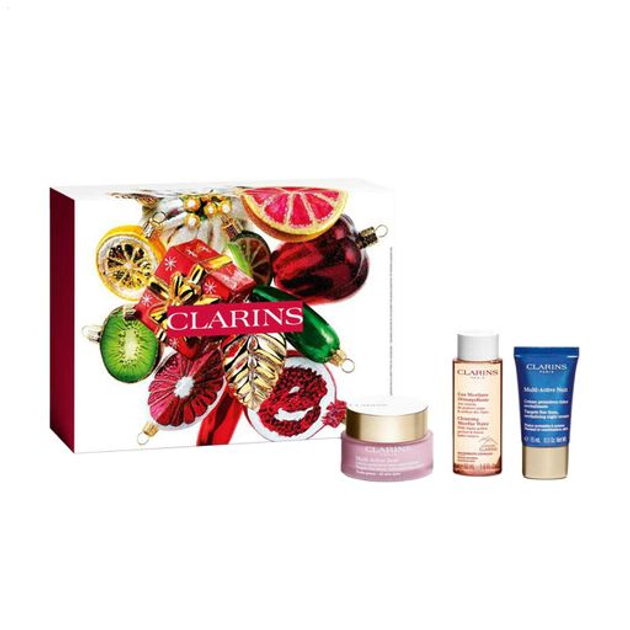 Zestaw kosmetyków Clarins VP Multi-Active krem na dzień 50 ml + krem na noc 15 ml + woda micelarna 50 ml (3666057194528) - obraz 2