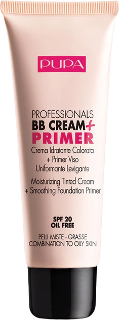 Тональний крем Pupa Professionals ВВ Cream + Primer SPF20 зволожувальний 001 Nude 50 мл (8011607211951) - зображення 1