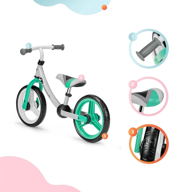 Беговел Kinderkraft 2Way Next Balance Bike - Light Green Велобег (KR2WAY00GRE00000) - изображение 5