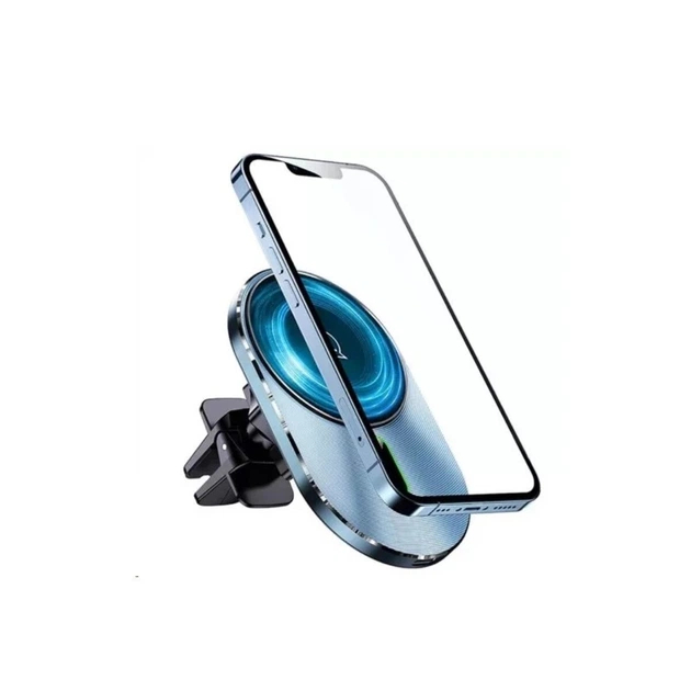 Держатель для телефона автодержатель Usams US-CD170 Magnetic Car Wireless Charging Phone Holder Air Vent 15W With Magnetic Ring Blue (CD170DZ01) - изображение 4