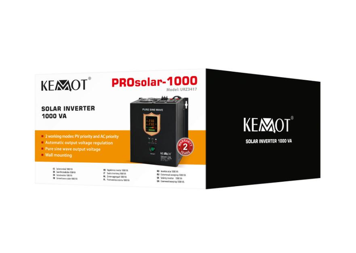 Настенный солнечный инвертор KEMOT PROsolar-1000 (12V 230V 1000VA/700W) (URZ3417) - изображение 3