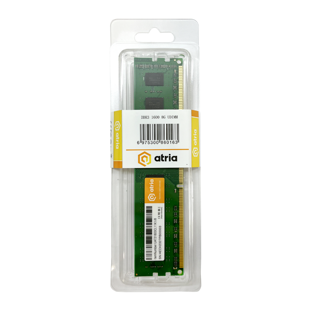 Модуль пам'яті / Оперативна пам'ять ATRIA UAT31600CL11K1/8 DDR3/8ГБ/1600МГц для ПК - зображення 3