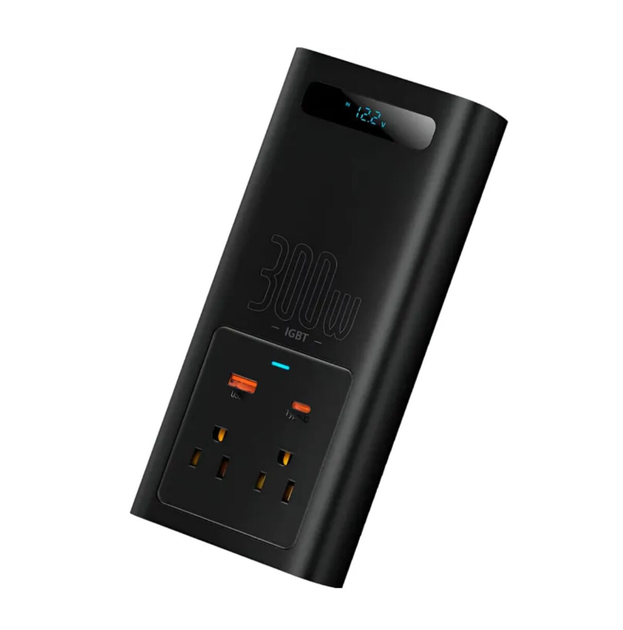 Автомобильный преобразователь напряжения инвертор Baseus IGBT Power Inverter 300W 110V US/JP Black (CGNB010001) - изображение 3