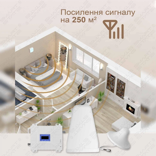 Комплект: Усилитель связи LINTRATEK, GSM репитер, усилитель мобильной связи 900МГц, 1800МГц, 2100МГц, 85 дБи + усилитель мобильного интернета 2G/3G/4G - изображение 8