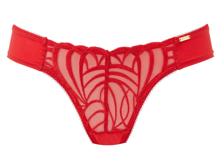 Трусики Gossard Fiesta 19703FIE привабливі бразиліани з вишивкою на сітці XL Fiesta Red (5053014882679) - изображение 3