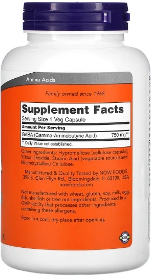 Габа Now GABA 750 mg 200 капс - изображение 2