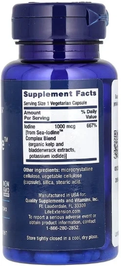 Йод з комплексом морских водоростей Sea Iodine 1000mcg 60 vcaps - Фото 2 Йод з комплексом морских водоростей Sea Iodine 1000mcg 60 vcaps - зображення 2