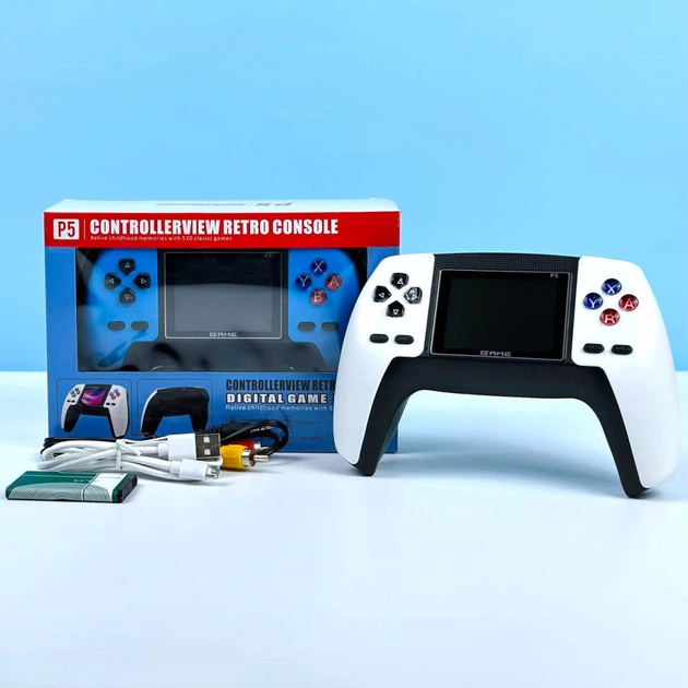 Портативна ігрова консоль Game box P5 |520 ігор, 1020mAh| Чорно-білий - Фото 2 Портативна ігрова консоль Game box P5 |520 ігор, 1020mAh| Чорно-білий - зображення 2