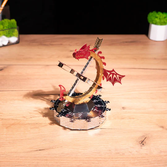 Коллекционная модель-конструктор Metal Time Sun Chaser Dragon Stand Clock Солнечные часы (MT025) - изображение 5