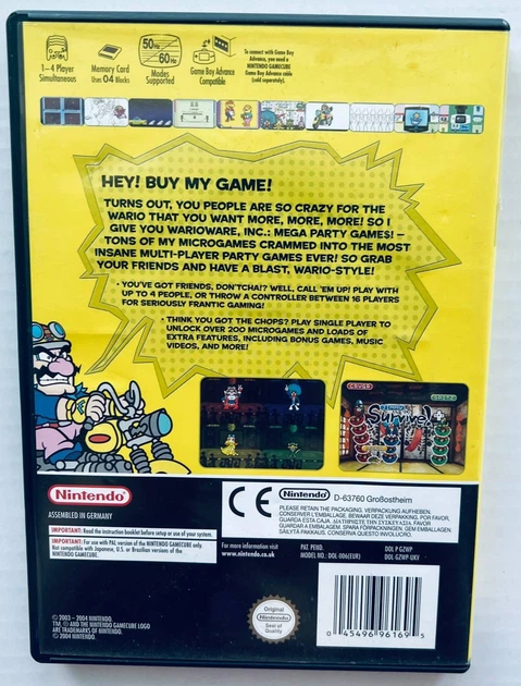 Wario Ware Mega Party Games!, английская версия - диск для Nintendo Gamecube, Б/У - изображение 3