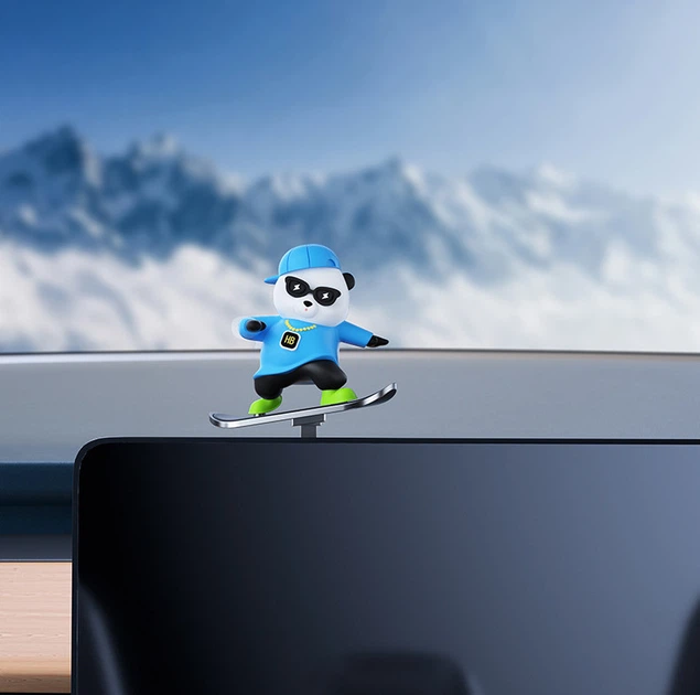 Фигурка - слайдер Медведь сноубордис в авто на дисплей Sliding Bear Snowboarder Blue - Фото 2 Фигурка - слайдер Медведь сноубордис в авто на дисплей Sliding Bear Snowboarder Blue - изображение 2