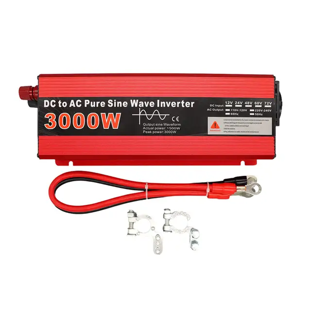 Инвертор для LiFePo4 гелевых аккумуляторов 12V 220V 3000W преобразователь напряжения для котла квартиры чистый синус ( 3000Ват Power Inverter) - Фото 1 Инвертор для LiFePo4 гелевых аккумуляторов 12V 220V 3000W преобразователь напряжения для котла квартиры чистый синус ( 3000Ват Power Inverter) - изображение 1