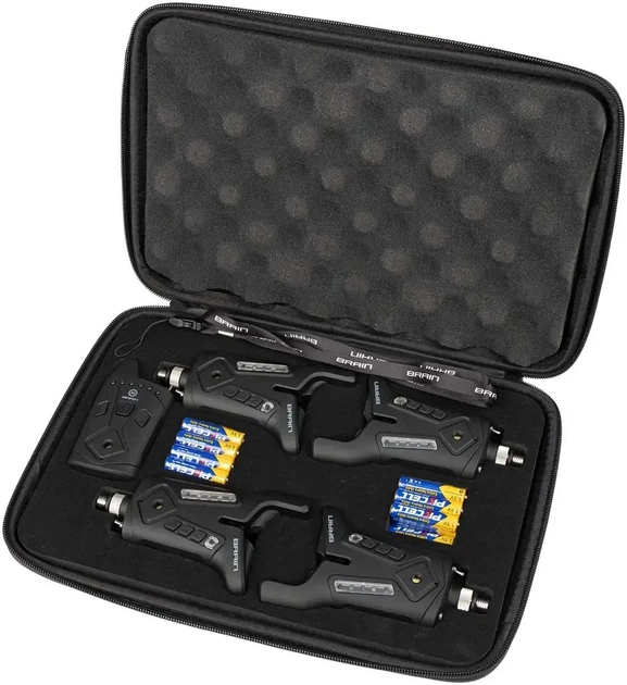 Набір сигналізаторів Brain Wireless Bite Alarm F-1 4+1 - Фото 2 Набір сигналізаторів Brain Wireless Bite Alarm F-1 4+1 - зображення 2