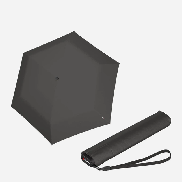 Зонт складной механический с чехлом Knirps US.050 Ultra Light Slim Manual Kn95 0050 0801 Серый (9003034319156) - Фото 1 Зонт складной механический с чехлом Knirps US.050 Ultra Light Slim Manual Kn95 0050 0801 Серый (9003034319156) - изображение 1
