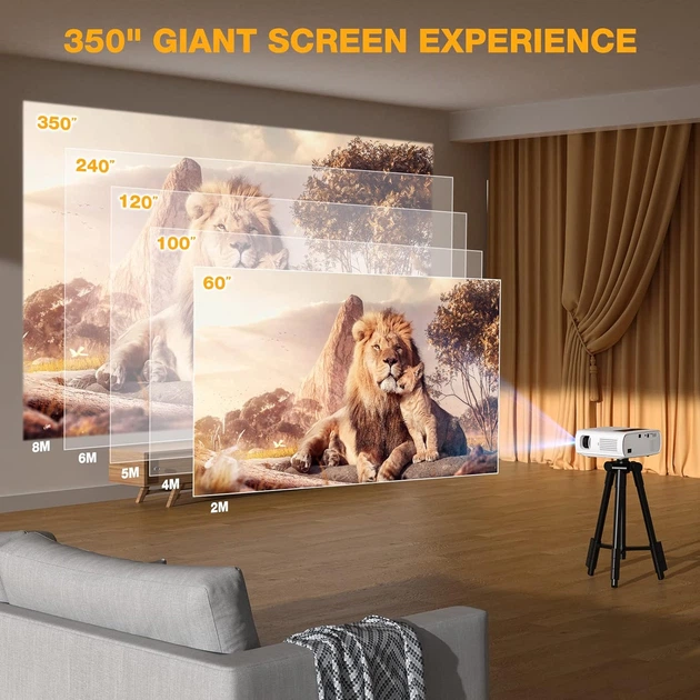 Мультимедійний проектор TOPVISION JQ818B Full HD LED 12000 лм Wi-Fi Bluetooth з динаміками - Фото 6 Мультимедійний проектор TOPVISION JQ818B Full HD LED 12000 лм Wi-Fi Bluetooth з динаміками - зображення 6