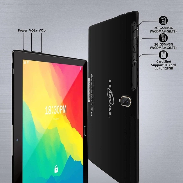 Планшет 10.1" Feonal К118 4/64Gb 4G LTE 2-SIM 8 ядер Android 13 6000 mAh Черный - Фото 2 Планшет 10.1" Feonal К118 4/64Gb 4G LTE 2-SIM 8 ядер Android 13 6000 mAh Черный - изображение 2