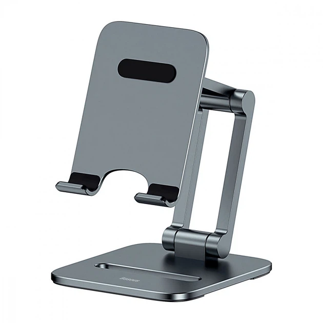 Настільний тримач для телефонів і планшетів Baseus Biaxial Foldable Metal Stand Grey (LUSZ000013) - Фото 4 Настільний тримач для телефонів і планшетів Baseus Biaxial Foldable Metal Stand Grey (LUSZ000013) - зображення 4