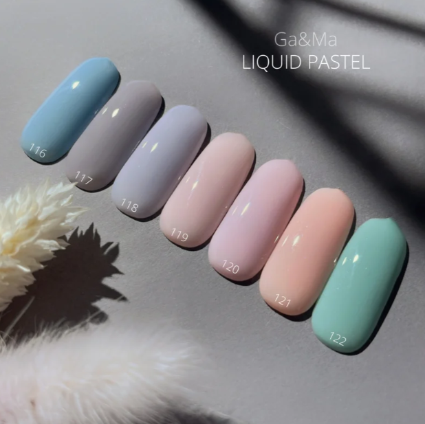 Гель-лак GA&MA Liquid pastel (Рідка пастель) 117 Мальва, 10 мл - зображення 2